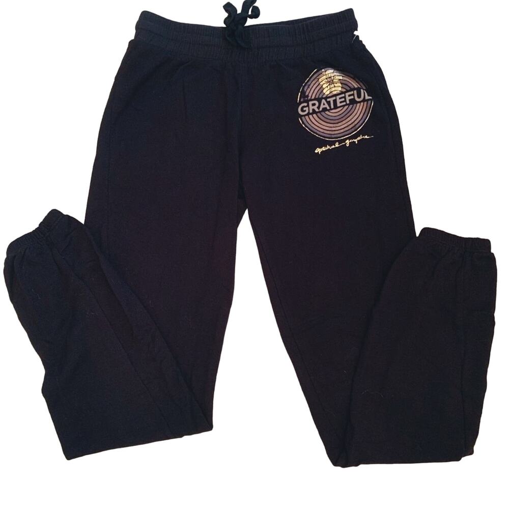 Spiritual Gangster Black Grateful Medallion Bliss Jogger X Small